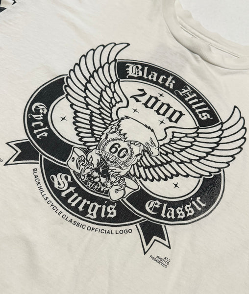 Vintage Route 66 Checkered Eagle T-shirt (L)