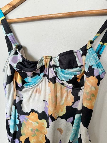 Vintage Swimsuit - Shiny Floral (S)