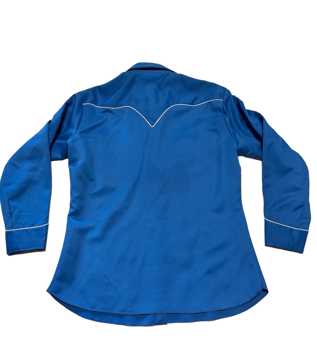 Vintage H Bar C California Ranchwear - Blue 70s Western Shirt (L ...
