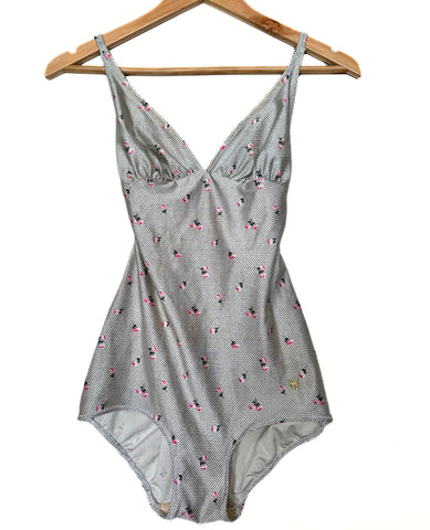 Vintage Swimsuit - Spots and Flowers (S-M)