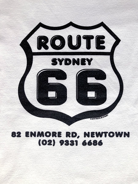 Route 66 Shield Logo T-Shirt - White/Black
