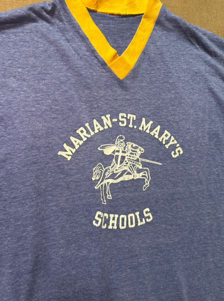 Vintage Marian-st Mary’s School Baseball Tee T-shirt (S-M)