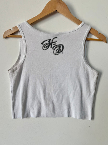 Vintage Harley Davidson White Heart Tank (M)