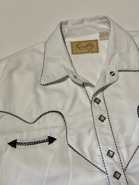 Scully Western Shirt - Smile Pocket White