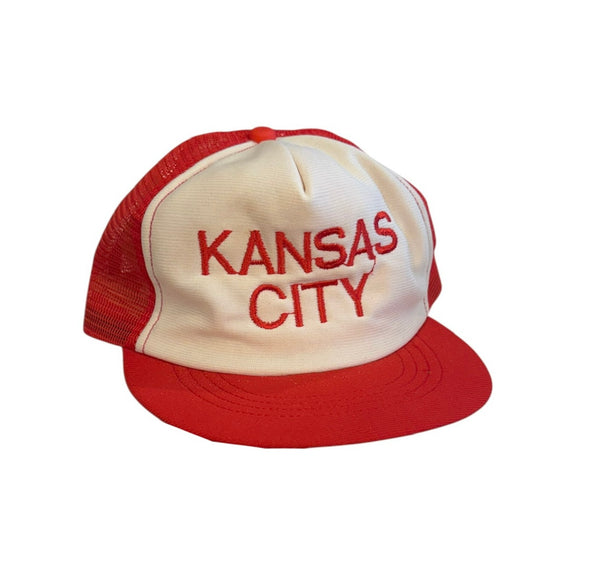 Vintage Red Kansas City Trucker Hat