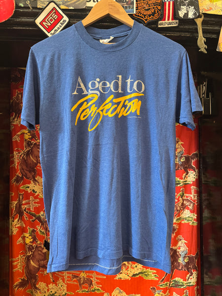 Vintage Aged To Perfection Blue T-shirt (L)