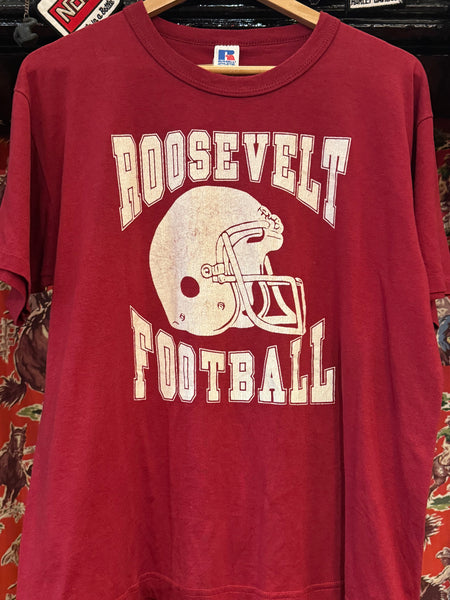 Vintage Burgundy Roosevelt Football T-shirt (L)