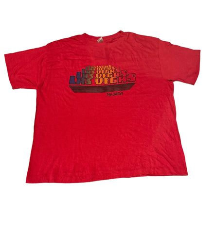 Vintage Red Las Vegas T-shirt (XL)