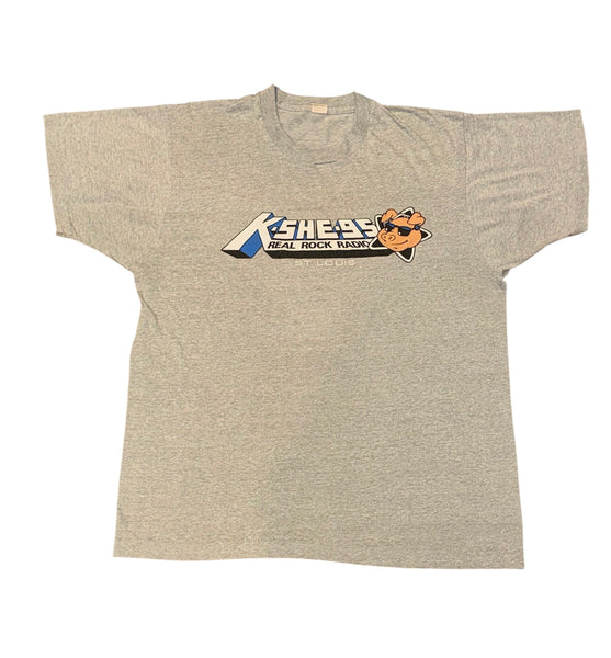 Vintage Grey K.SHE.95 Rock Radio Pig T-shirt (L)