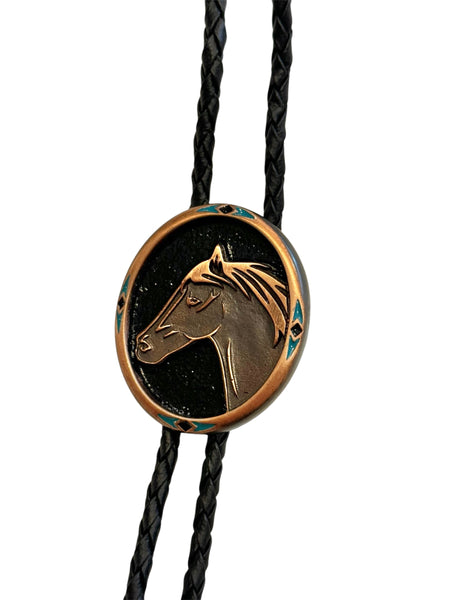 Bolo Tie -Bronze Horse