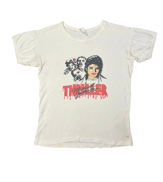 Vintage Michael Jackson Thriller Ringer T-shirt (S/M)