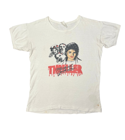Vintage Michael Jackson Thriller Ringer T-shirt (S/M)