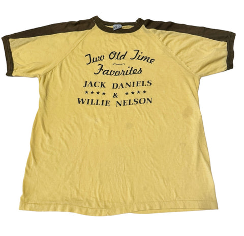 Jack Daniels x Willie Nelson Vintage Ringer T-shirt (M-L)