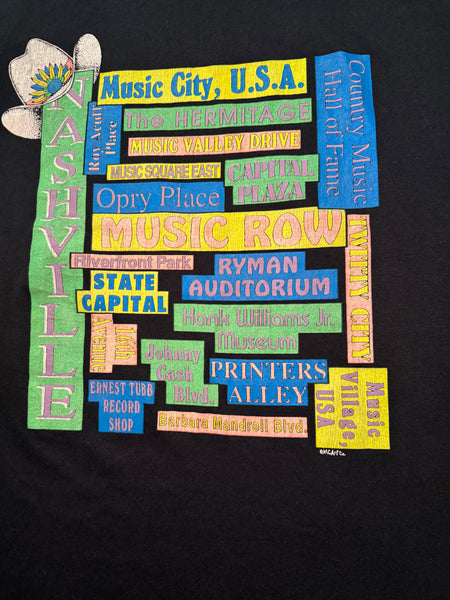 Vintage Neon Nashville Music City T-shirt (L)