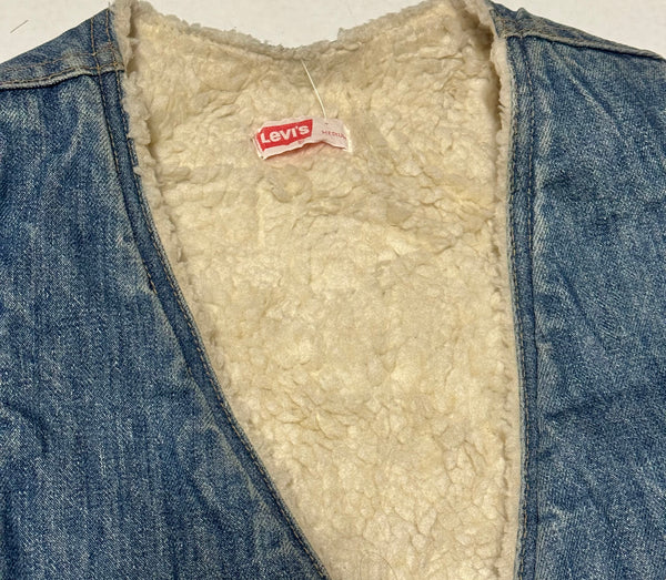 Vintage Levi Denim Vest - Sherpa (M)