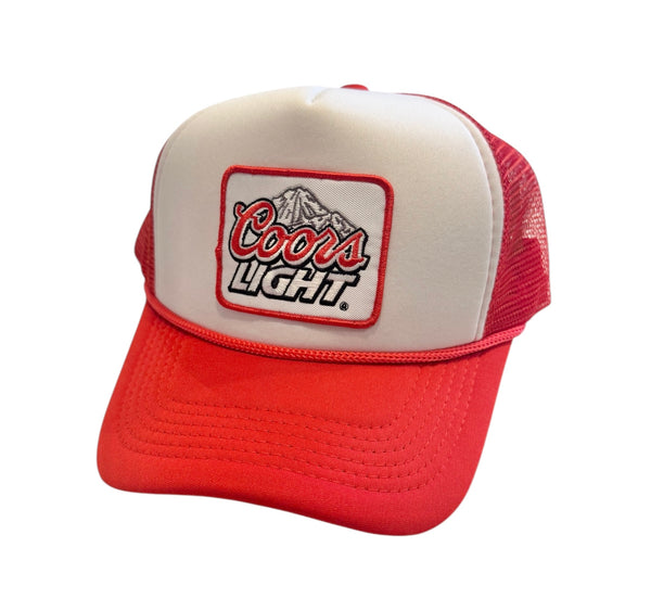 Coors Light Mountains Red Trucker Hat