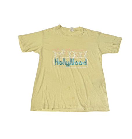 Vintage Yellow Hollywood Cabaret T-shirt (L)