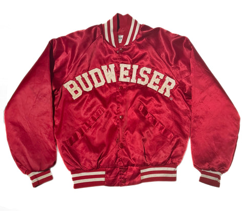 Vintage Budweiser - ‘The Bud & Spuds Team’ Satin Bomber Jacket (M)