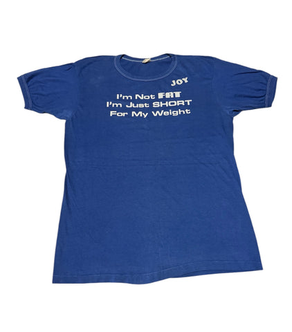 Vintage ‘I’m Not Fat, I’m Just Short’ Ringer T-shirt (XL)