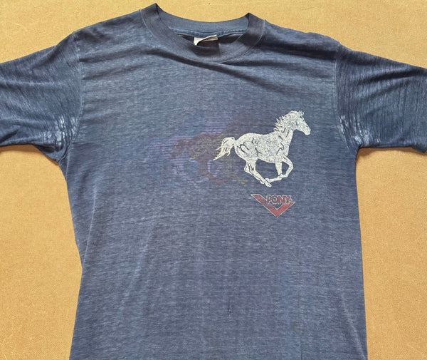 Vintage Blue Pony T-shirt (XL)