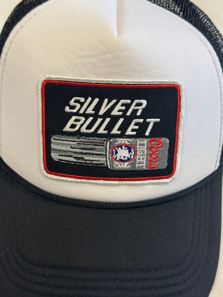 Black White Silver Bullet Trucker Hat