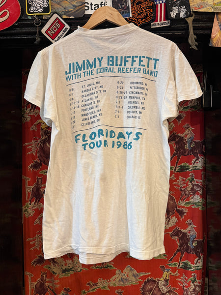 Vintage Jimmy Buffett Floridays 1986 Tour T-shirt (M/L)