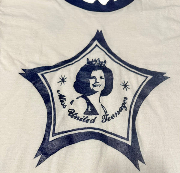 Vintage Miss United Teenager - Ringer T-shirt (S-M)
