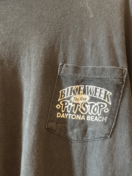 Vintage Bike Week Daytona Beach PitStop ‘95  T-shirt (XXL)