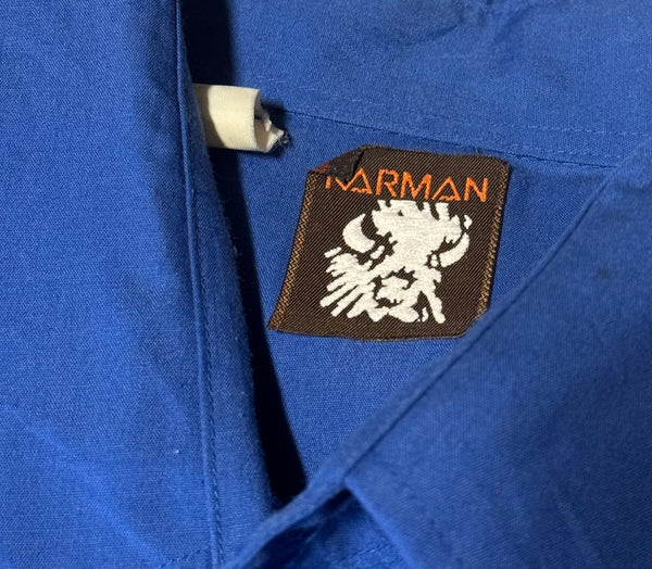 Vintage ‘Karman’ Western Shirt - Deep Blue with Flowers (M)