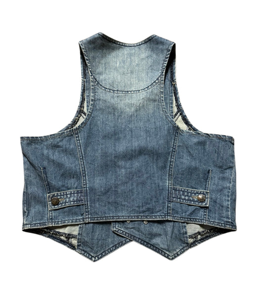 Vintage Denim Vest Waistcoat Top (14)