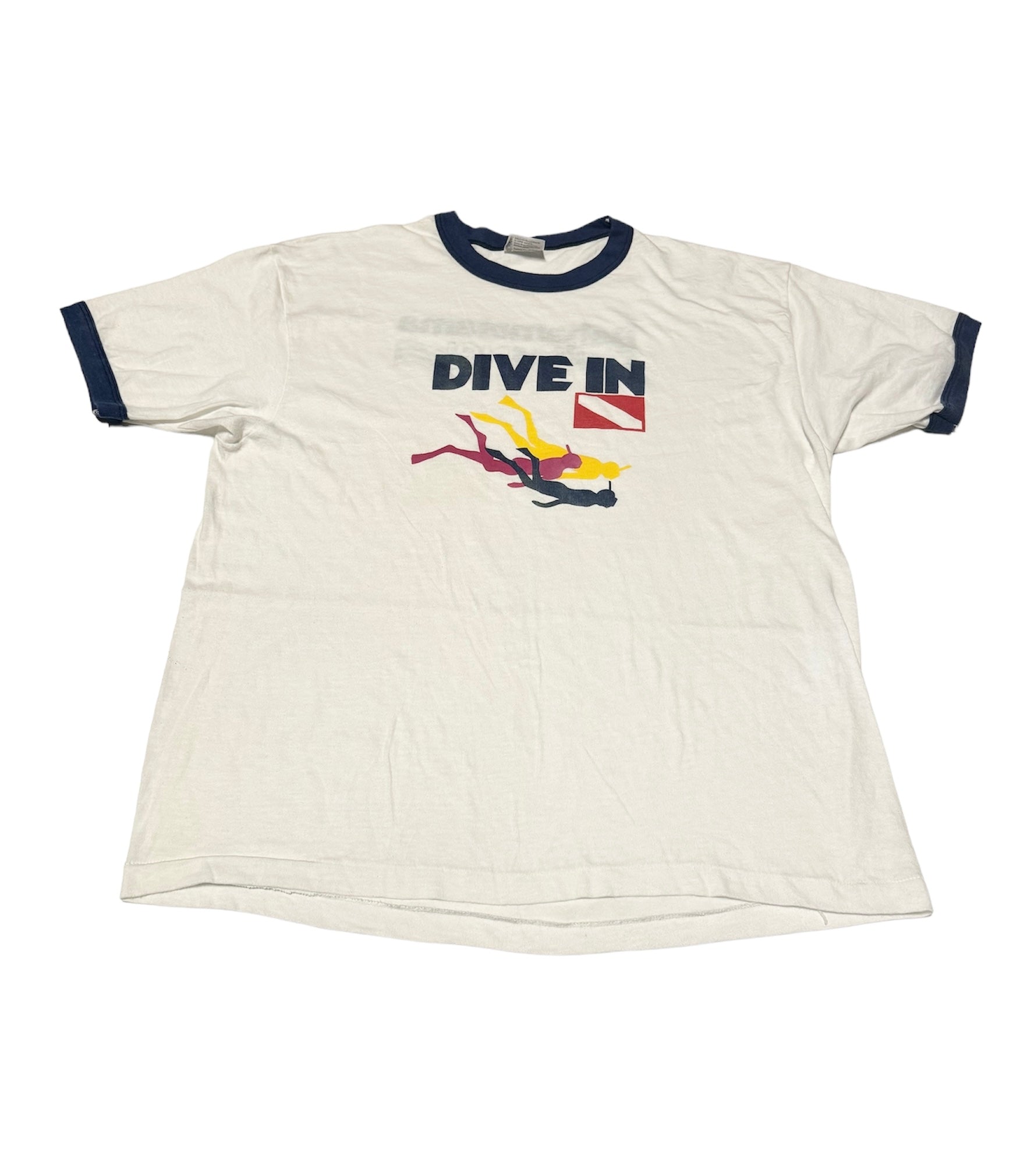 Vintage Bahamarama Cruises - Dive In Ringer T-shirt (L-XL)