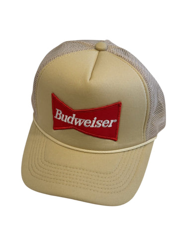 Beige Budweiser Trucker Hat