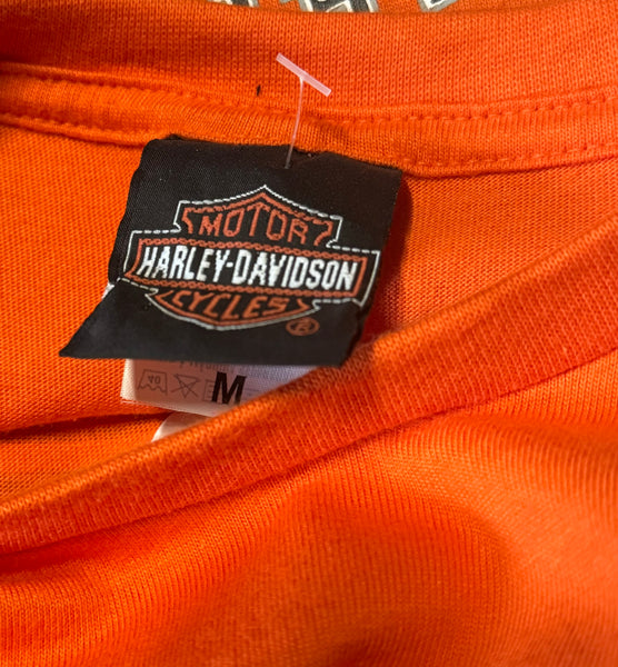 Vintage Harley Davidson Orange Baby Tee (M)