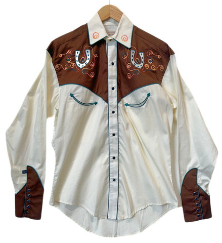 Rockmount Ranch Wear Western Shirt - 2 Tone Horseshoe Embroidered