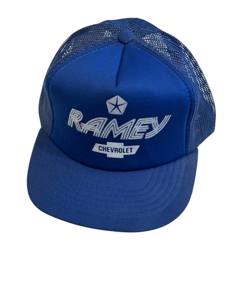 Vintage Chevy Ramey Blue Trucker Hat