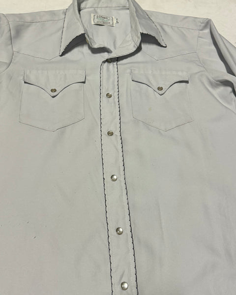 Vintage Grey ‘H Bar C’ Western Shirt - (L)