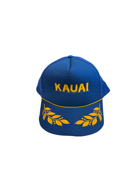 Vintage Blue Kuai Leafing Trucker Hat