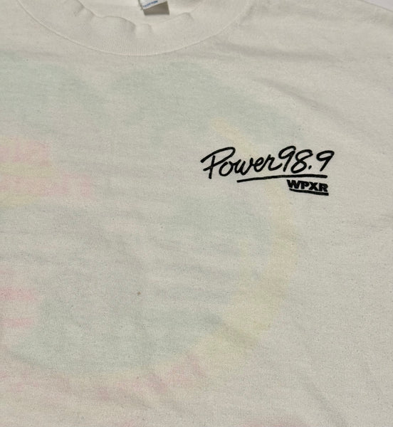 Vintage Blue Flamingo Sports Club -Power 98.9 Long Sleeve tshirt (M)