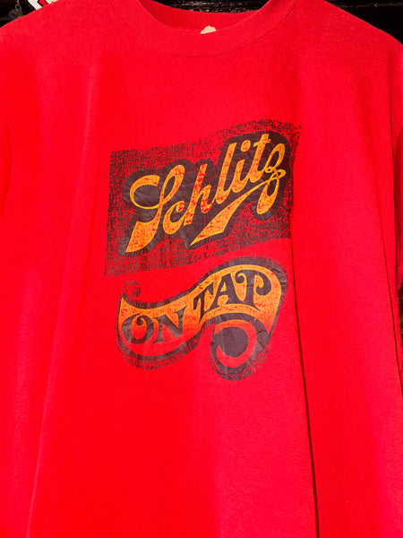 Vintage Red Schlitz Beer T-shirt (XL)