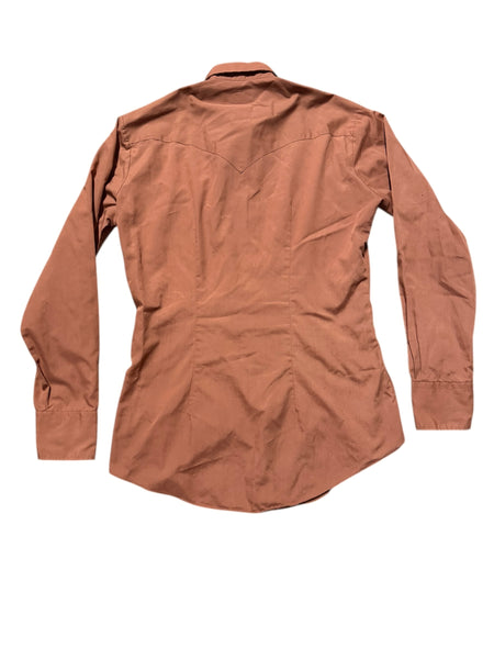 Vintage ‘Karman’ Brown with Flowers Western Shirt (M)