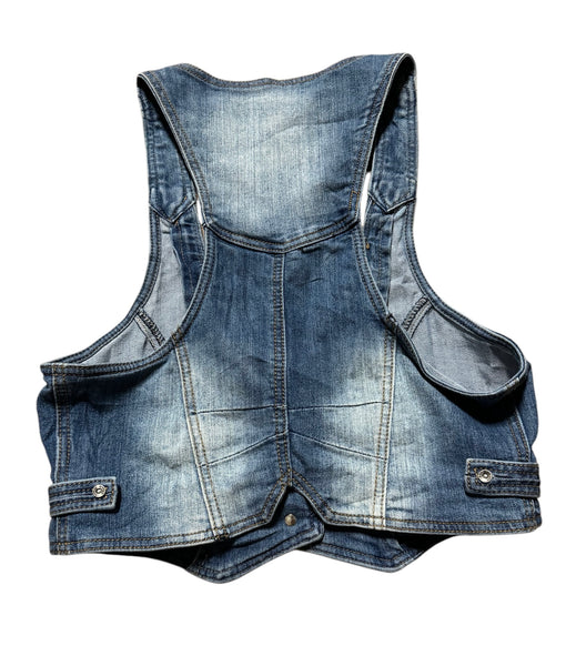 Vintage Denim Vest Waistcoat Top (10-12)