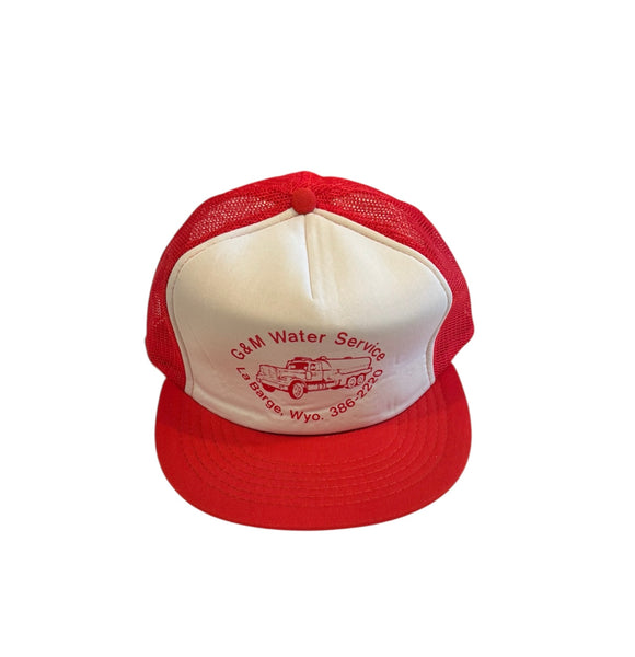 Vintage G&M Water Service Red Trucker Hat