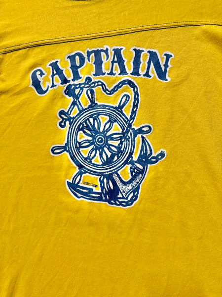 Vintage Yellow Captain Anchor Football T-shirt (L)