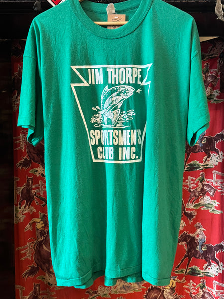 Vintage Jim Thorpe Fish Sportsman Club T-shirt (XXL)