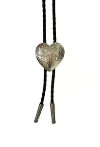 Bolo Tie - Silver Heart