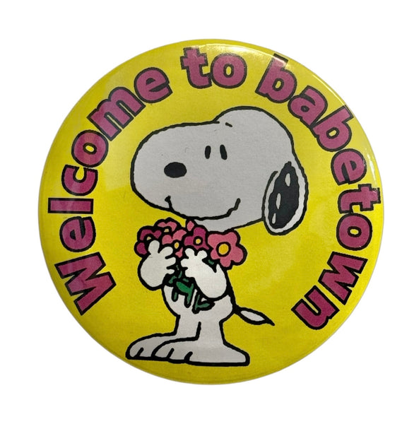 Snoopy - Welcome to Babetown - Large Badge - 6.5cm