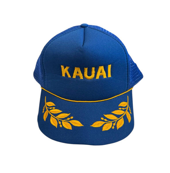 Vintage Blue Kuai Leafing Trucker Hat