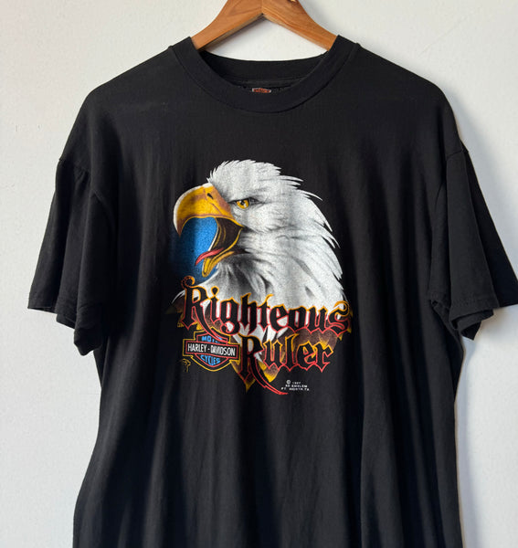 Harley Davidson Righteous Eagle Vintage T-shirt (L)