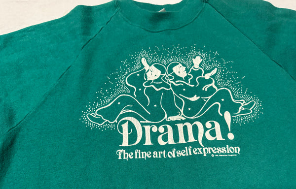Vintage Green Drama Sweatshirt (L)