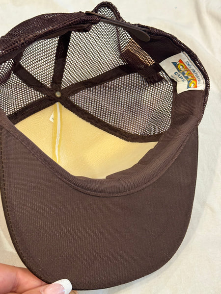 Vintage Montana Overthrust Brown Trucker Hat